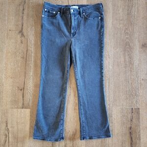 Madewell Cali Demi Bootcut Faded Black Jeans Sz 32 Normcore Quiet Luxury Minimal